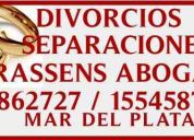 Divorcios mar del plata abogados dra. trassens 4862727 / 155458788
