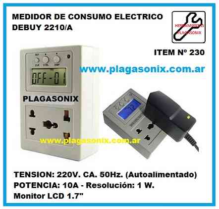 Medidor de consumo eléctrico DEBUY 2210/A Onutronix Tel.: 5197-2510 - 2