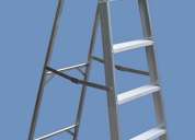 Escalera aluminio liviana tijera de 7 escalones altura 2.10 mts